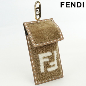 1/15はさらに+10倍 中古 フェンディ ポーチ レディース ブランド FENDI スマホポーチ ファー 7AS047 ブラウン