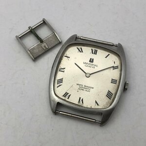 1円～/UNIVERSAL GENEVE/ユニバーサルジュネーブ/WHITE SHADOW/ULTRA-SLIM/シルバーカラー/純正尾錠/自動巻/腕時計/稼動品/ジャンク/T217