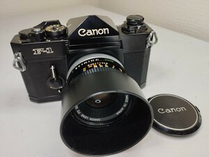 【リサイクル】 Canon F-1 FD 50mm 1.8 キャノン フィルムカメラ レンズ付 ジャンク品　1円スタート売り切り昭和ビンテージフィルムカメラ