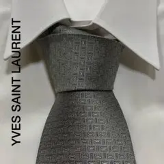 YVES SAINT LAURENT パターン柄 ジャガード シルク ネクタイ