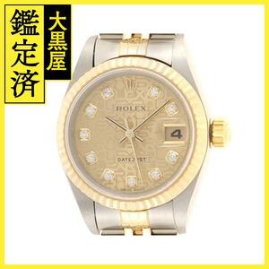 Y番　ROLEX　ロレックス　デイトジャスト　79173G　SS/YG　10Pダイヤ　レディース　自動巻き　2148103706561【432】