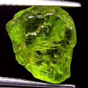 【世界の原石:グリーンペリドット 5.45ct:1293】アフリカ産 Natural Green Peridot Rough カンラン石 苦土橄欖石 鉱物 宝石 標本 Africa