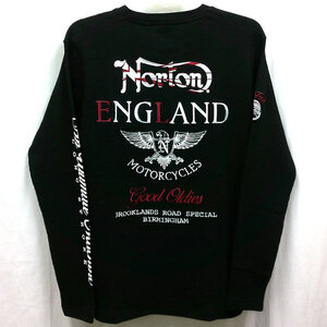 ノートン Nortonサーマルヘンリーネック長袖Tシャツ 243N1101 ブラック XL アメカジ バイカー ロッカーズ バイク ロンT