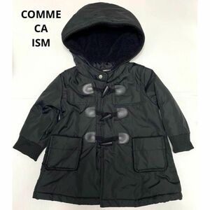 COMME CA ISM コムサイズム 黒 フード付き ダッフルコート 80