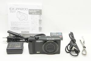 【適格請求書発行】CASIO カシオ EXILIM EX-ZR200 コンパクトデジタルカメラ ブラック【アルプスカメラ】250118h