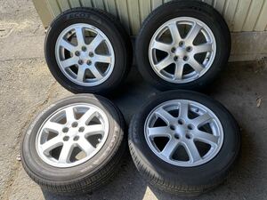 【2017年製】【4本】【ラジアル】195/60R15 スバル純正 １５×６Ｊ ５穴 １００ ＋５５ ヨコハマ　ＥＣＯＳ　ＥＳ３１ 【即決】