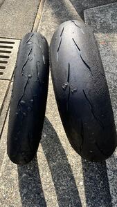 ブリヂストン バトラックス R11 120/600R17 180/640R17 前後セット③ 検)ST600 bridgestone battlax レーシングタイヤ