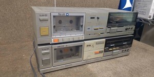 2点ジャンク品　Lo-D ローディ 日立 STEREO CASSETTE DECK D-5　D-1