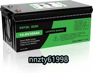 12V 300Ah LiFePO4 リン酸鉄リチウムイオンバッテリー 内蔵BMS 3840Wh 8000サイクル リン酸鉄リチウムイオン 充電式 ディープ