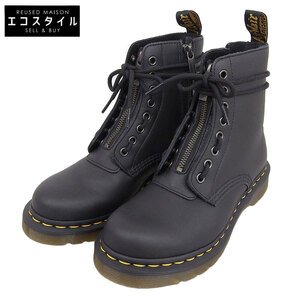 新品同様 Dr. Martens ドクターマーチン 1460 パスカル フロントジップ 8ホール ブーツ シューズ メンズ 黒 ブラック 4 23863001