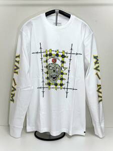 VOLCOM ボルコム AF612204WHT メンズ XLサイズ 長袖Tシャツ ロンティー ホワイト色 デザインプリントT 髑髏 ヴォルコム 新品 即決 送料無料