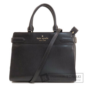 kate spade ケイトスペード ロゴ 2WAY ハンドバッグ レザー レディース 中古