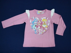 新品　100　30％OFF　ヒーリングっど プリキュア　長袖Ｔシャツ　ローズピンク　レターパック発送（代引き不可）PG9180