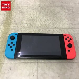 1円〜 破損 動作確認/初期化済 箱無 Nintendo Switch HAC-001 ネオンブルー/ネオンレッド