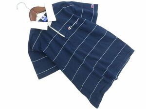 Champion チャンピオン ロゴ ボーダー ポロシャツ size150ｃｍ/濃紺 ■◆ ☆ efa7 子供服