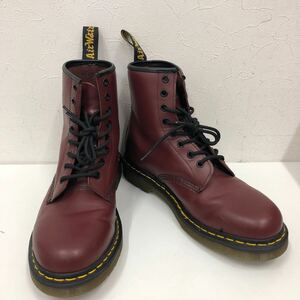 ⑲【沖縄・離島はゆうパック着払い】Dr .Martens ドクターマーチン レースアップブーツ UK7 BRD ボルドー 1460