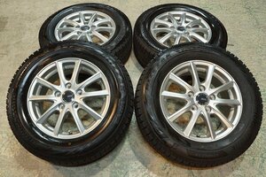 【バリ山 中古 SET】205/65R15 205/65-15 ブリヂストン ブリザック VRX2 19年製 15インチ PREO 5H114.3 6J+53 オデッセイ ストリーム