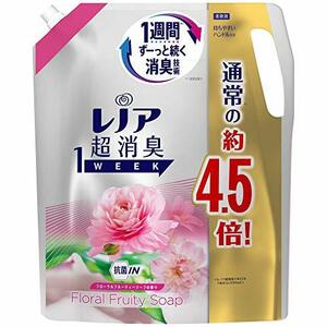 レノア 超消臭1WEEK 柔軟剤 フローラルフルーティーソープ 詰め替え 大容量 1790mL(約4.5倍) 1 袋