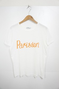 国内正規 MAISON KITSUNE メゾンキツネ KITSUNE TEE Parisien パリジャン クルーネックTシャツ カットソー 白 XXS 1011J