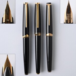 万年筆 18K/750 含 モンブラン2点 パイロット1点 計3点 60年代含 マイスターシュテュック 121 MONTBLANC PILOT 高級筆記具 ヴィンテージ