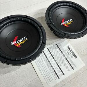 KICKER CompVR 01C10VR4 10 Dual 4-ohm Voice Coil Component Subwoofer PEAK:600W RMS:300W キッカー　サブウーファー ウーハー　2本