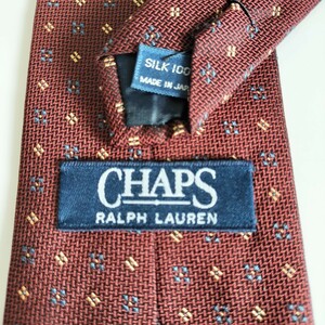 RALPH LAUREN（ ラルフローレン)ボルドー花弁ドットネクタイ