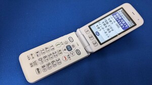 H5174 docomo SIMフリー らくらくホン F-01M FUJITSU 4Gガラホ 簡易動作確認＆簡易清掃＆初期化OK 判定○ WebにてSIMロック解除手続受付済