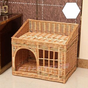 ☆新品キャットハウス 猫ちぐら ねこ ハウス 2段 ベッド 手作り 原色