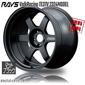 RAYS VolkRacing TE37V 2324MODEL マットブラック MB 17インチ 4H114.3 9J-10 4本 73.1 送料無料