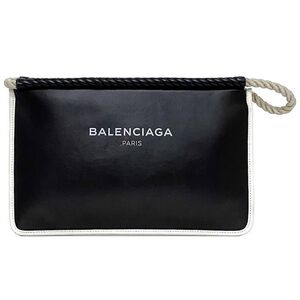 バレンシアガ クラッチバッグ ec-21442 ブラック 427443 美品 レザー 中古 BALENCIAGA