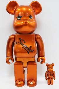 BE@RBRICK ベアブリック 藤井フミヤデザイン キャラ博限定 100％ 400％ 2点 まとめ 現状品 1-K030Y/1/100