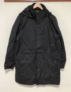 さ1558 UNIQLO ユニクロ ハイブリッドダウンコート XL ダークグレー 