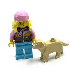 即決　新品　未使用　レゴ LEGO ミニフィグ　シティ　ミニフィギュア 　愛犬家　ゴールデンレトリバー　女性　ペット　犬　わんこ