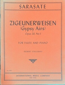 サラサーテ ツィゴイネルワイゼン・Op.20・No.1 (フルート+ピアノ)輸入楽譜 Sarasate Zigeunerweisen (Gypsy Airs) Op. 20, No. 1 洋書