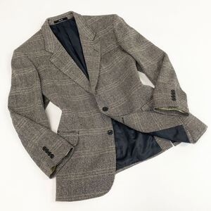 Ek22② DAKS ENGLAND ダックス テーラードジャケット ウールジャケット LL相当 ヘリンボーン シングル 秋冬 メンズ 紳士服