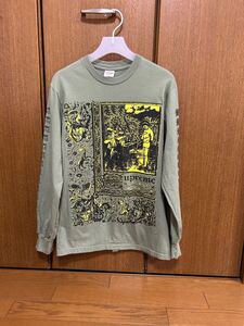 supreme シュプリーム セイントセバスチャン エルエスTシャツ ライトオリーブ 中古 サイズS