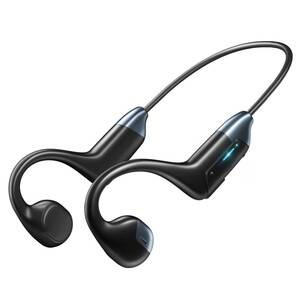 【訳あり】骨伝導イヤホン ヘッドホン Bluetooth マイク通話 耳掛け ワイヤレス 防水 ノイズキャンセリング iPhone/Android(ブラック)(H75)