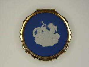 英国ビンテージ WEDGWOOD Stratton ストラットン ウェッジウッド コンパクトミラー パウダーケース 手鏡 激安 爆安 1円スタート