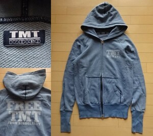 【T.M.T.】インディゴ フルジップ スウェットパーカー SIZE:MEDIUM (ティーエムティー)