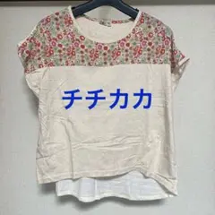 チチカカ レディース トップス Tシャツ カットソー 花柄 アイボリー