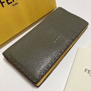 ★FENDI フェンディ セレリア ローマン レザー コンチネンタル 長財布 7M0186 メンズ 男性【鑑定済み 本物保証】