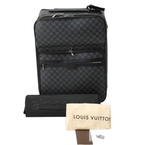 ルイヴィトン キャリーバッグ N23300 ペガス55 ダミエ キャスター付き旅行かばん LOUIS VUITTON グレー ユニセックス 中古