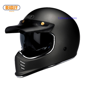 高品質フルフェイスヘルメット バイク用ヘルメットハーレー機関車 レトロ オフロードヘルメット 通気性良い DOT認証規格 S -XXXL 9色選択可