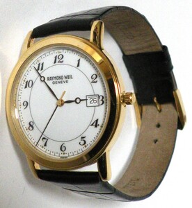 ◆《RAYMOND WEIL GENEVE》【レイモンド ウイル　ジュネーブ・デイト・QZ・腕時計】 稼働中　◆