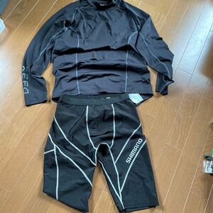 シマノ　ラッシュガード　上下セット　上 Lサイズ　パンツMサイズ 中古品