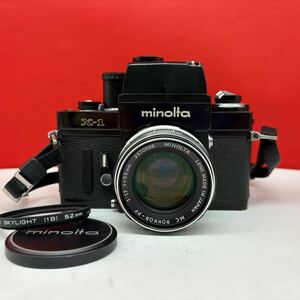 □ MINOLTA X-1 ボディ フィルムカメラ 一眼レフカメラ MC ROKKOR-PF 55mm F1.7 レンズ 動作確認済 シャッター、露出計OK ミノルタ