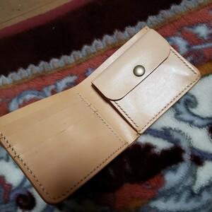 ヌメ革 handmade ハンドメイド 2つ折 wallet ウォレット natural ナチュラル all in one オールインワン(検 WILDSWANS ワイルドスワンズ