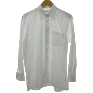 バルマン BALMAIN ワイシャツ カットソー 長袖 ストライプ フロントポケット ホワイト 白 約Sサイズ 0219 IBO47 メンズ