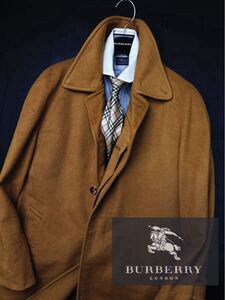 h6 定価35万　トロけるピュアカシミア100%●BURBERRY COLLECTION●最高峰モデル　ローデンコート バーバリーコート メンズ　L 別格　UK製