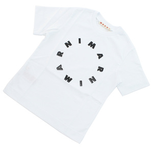 【新品未使用正規品】マルニ MARNI キッズ Ｔシャツ サークルロゴ ブランド M01069 M00L9 0M100 ホワイト系 サイズ#6Y(6才相当)